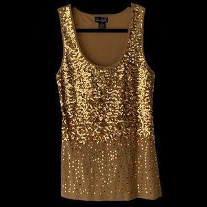 Brand New Gold Sequin Top